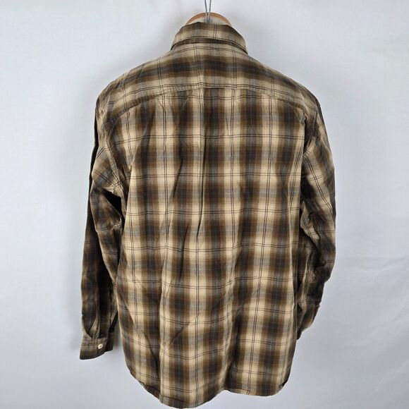Orvis Trout Bum Shirt Men's Large Brown Plaid Button Down Long Sleeve - Picture 4 of 16